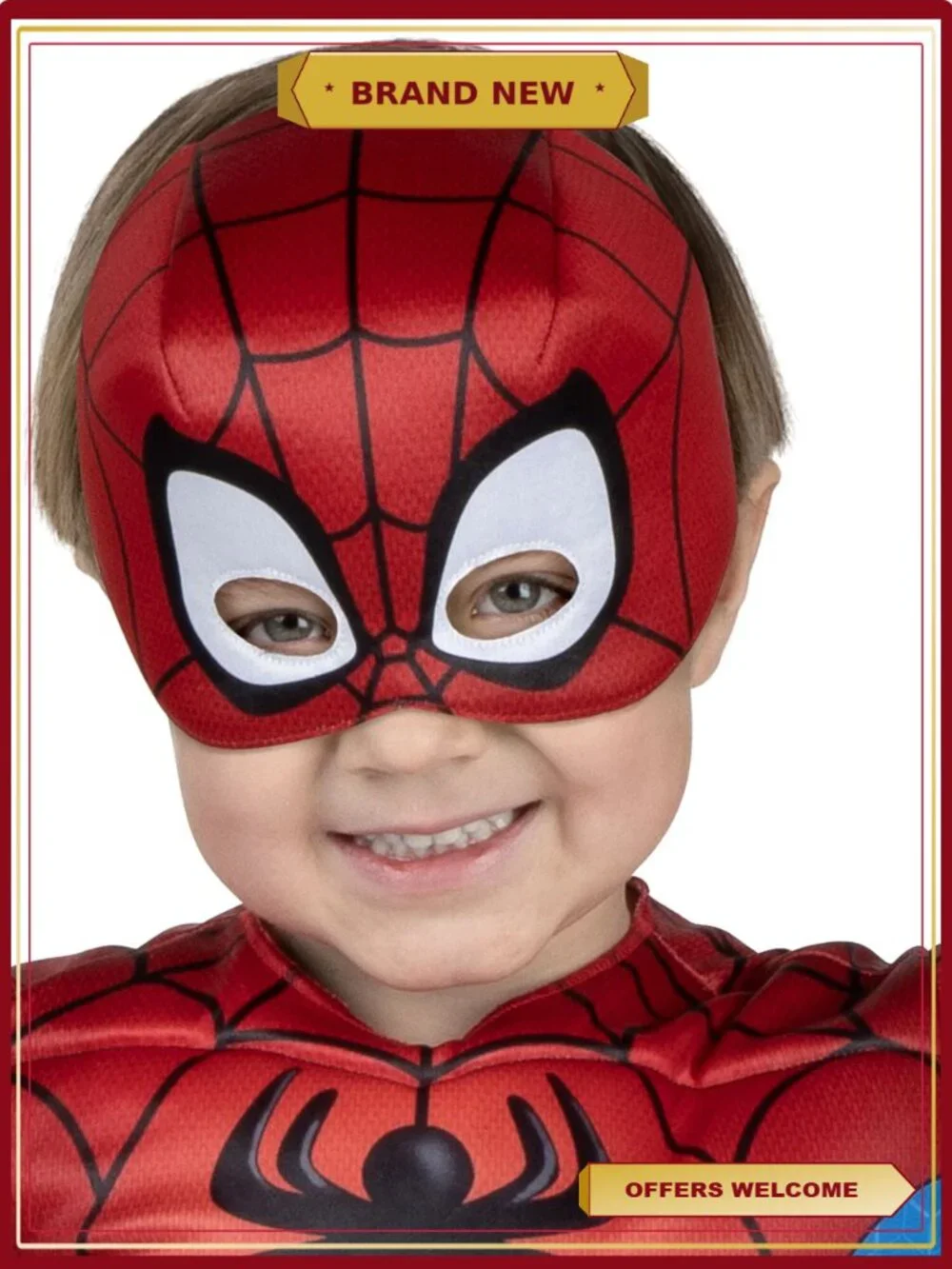 Toddler Halloween Costume Spiderman Jumpsuit with Mask Size 2T